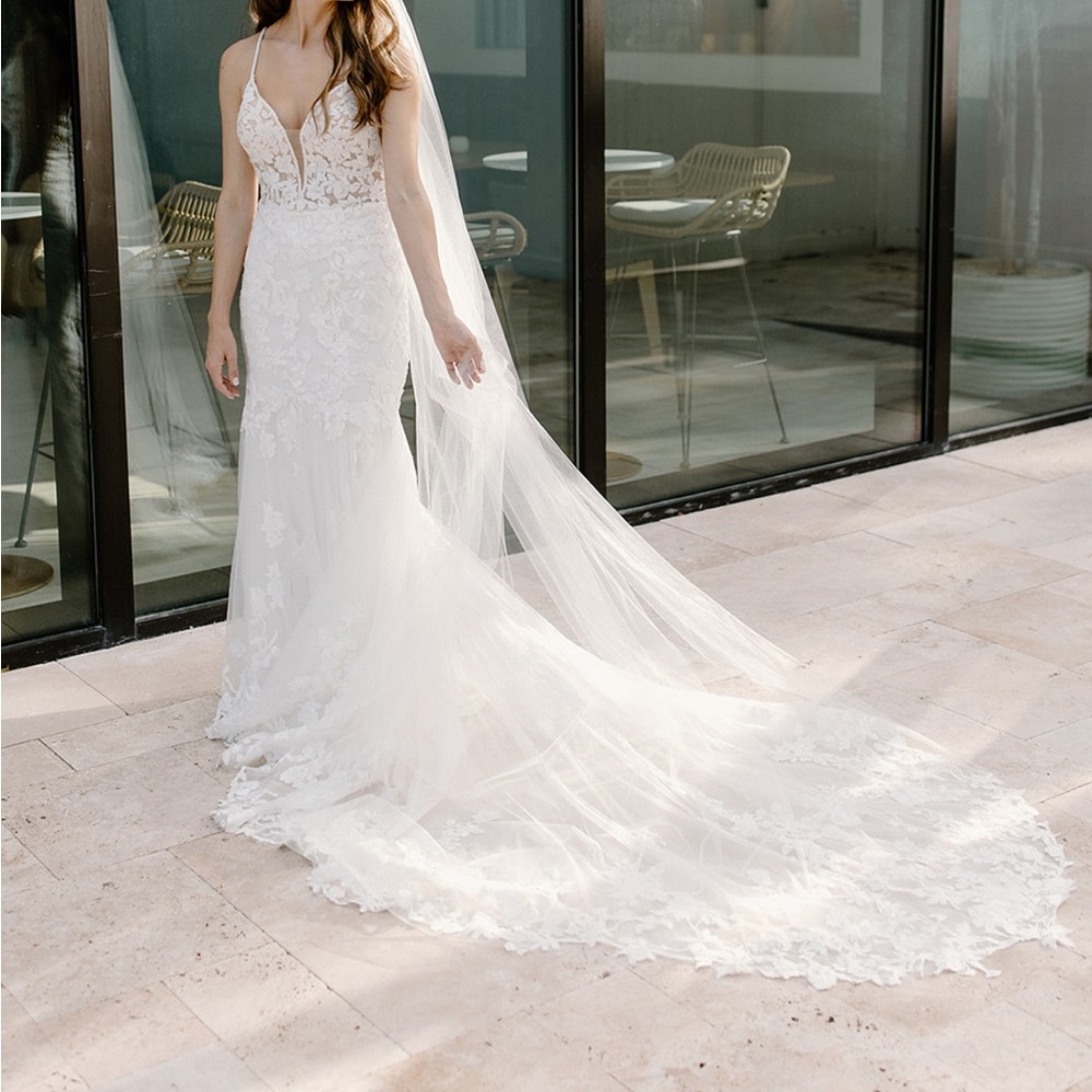 Eddy K fitted wedding Dress